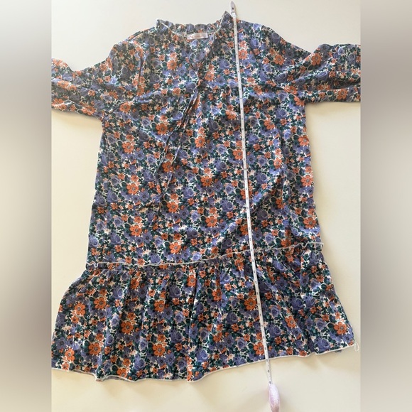 Amazon-Women’s Long Sleeve-Floral-Dress-Boho-Casual-Tunic-Ruffle-Swing-Mini-M - Picture 4 of 9